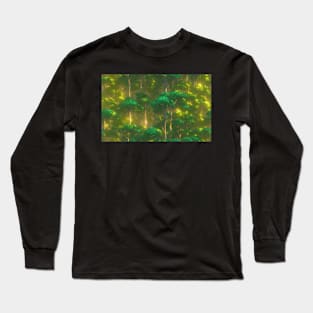 Seamless Jungle Plants Texture Patterns XIX Long Sleeve T-Shirt